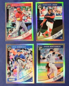 2018 Donruss Optic Holo Refractor Lot (4) #73 103 118 123 Ozuna Lindor - Bild 1 von 2