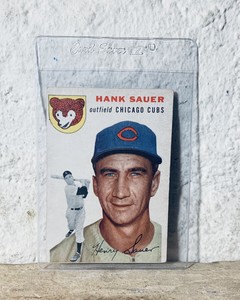 1954 Topps Set-Break # 4 Hank Sauer VG-VGEX Cubs Card