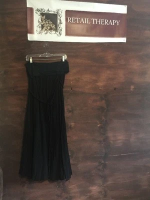 Saia ou vestido Lux preto de algodão G - Imagem 1 de 4