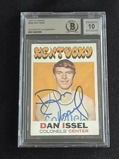 HOF DAN ISSEL 1971-72 TOPPS ROOKIE SIGNED AUTOGRAPHED CARD BECKETT BAS GEM MINT