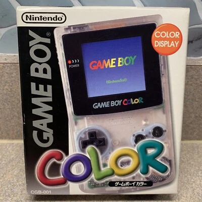 Console Nintendo Gameboy colorido japonês transparente completo CGB-001 - Vendedor dos EUA - Imagem 1 de 4