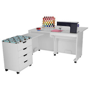 Arrow Laverne & Shirley Sewing Cabinet with Caddy  -  White