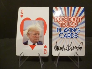 President Donald Trump Printed Signature QUEEN of HEARTS playing card. - Picture 1 of 3