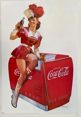 COCA COLA, BY SCHUCKER, LICENSED 1997 POSTER FEATURING VINTAGE ADVERTISEMENT - Image 1 of 4