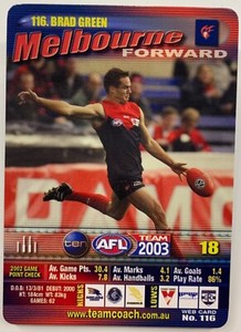 2003 AFL Teamcoach Football Cards - Pick From List