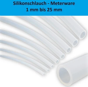 Silikonschlauch Silikon Schlauch Siliconschlauch Silicon Milchschlauch METERWARE - Picture 1 of 30
