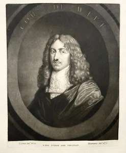 1774 Portrait of Cornelis de Witt after Caspar Netscher by William Baillie - Picture 1 of 3