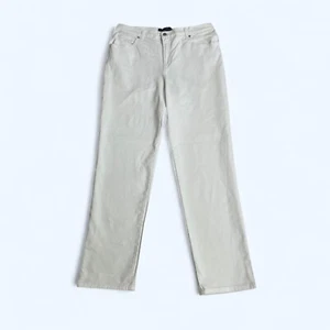 GLORIA VANDERBILT Womens Premium Denim White Jeans Size UK 16 (W32" L29") - Picture 1 of 11