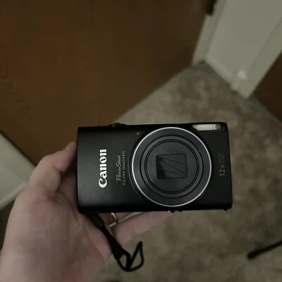 Canon PowerShot ELPH 350 HS/IXUS 275 HS Black 20.2MP Digital Camera 85% new - Image 1 of 4