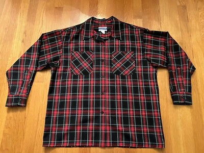 Vintage Pendleton Knockabout Red Plaid Button Down Board Shirt Large Made In USA - Image 1 of 4