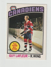 1976/77 O PEE CHEE GUY LAFLEUR #163 REGULAR CARD  EX-MT SHAPE