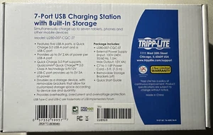 Tripp-Lite U280-007-CQC ST 7 Port USB Charging Station w/ Adjustable Storage - Picture 1 of 3