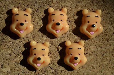 Set of 5 CUTE BEAR bulletin board pushpins, thumbtacks, or magnets - Image 1 of 4