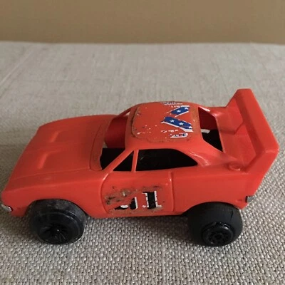 1980 Vintage Warner Bros Dukes of Hazzard General Lee Plastic Pull Back Car - Image 1 of 4