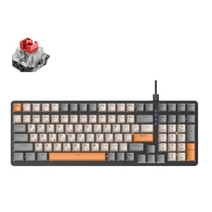 K3 Gamer Mechanical Keyboard LED Backlight 100 Keys Gaming Wired Keyboard Wired - Picture 1 of 11