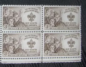 US 3¢ Stamp SC #995 Boy Scouts block of 4 MNH 1950 - Picture 1 of 1