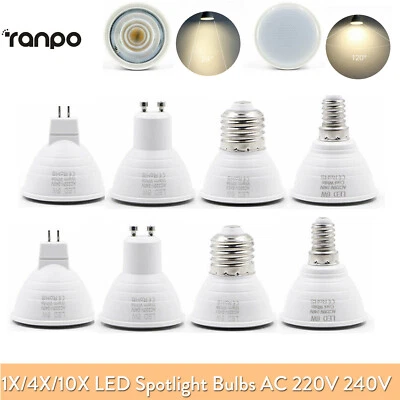 220V 6W Led Spotlight Bulb Gu10 E27 Led Mr16 E14 Red 120 Degree Cold Warm Light - Image 1 of 4