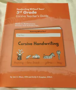 3rd Grade Cursive Teacher's Guide by Jan Olsen Homeschool Learn to Write in Curs - Imagen 1 de 5