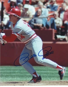 PETE ROSE CINCINNATI REDS HIT KING RARE SIGNED PHOTO WITH PROOF - Picture 1 of 2