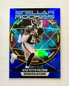 2021 Rookies & Stars KYLE PITTS Stellar BLUE Prizm RC SP #'d /50 ATLANTA FALCONS - Picture 1 of 3