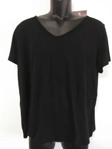 J.Jill Wearever Collection Black Short Sleeve Casual Knit T Shirt Size XL ( NEW) - Picture 1 of 7