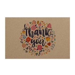 50 Thank You Kraft Paper Cards Cardstock 10x6.5CM Wedding Party Shop Craft Card - Picture 1 of 1