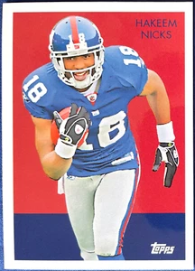 HAKEEM NICKS 2009 Topps Football Stars #92, Chicle Insert, New York Giants - Picture 1 of 3