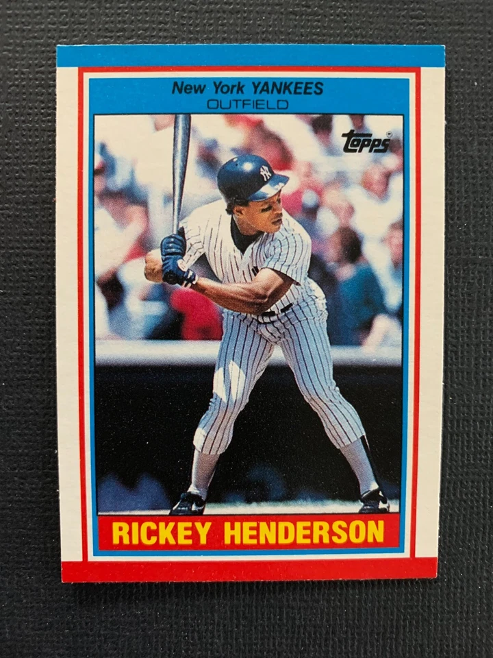 1989 Topps UK Mini American Baseball RICKEY HENDERSON #37 New York Yankees - Image 1 of 3