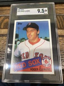 1985 Topps #181 Roger Clemens Boston Red Sox RC Rookie SGC 9.5  MINT+++