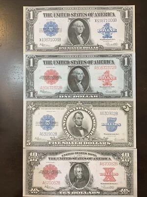 Reproduction Set $1,$5,$10 Bills 1923 Poker Chip Porthole US Notes Silver Cert - Image 1 of 4