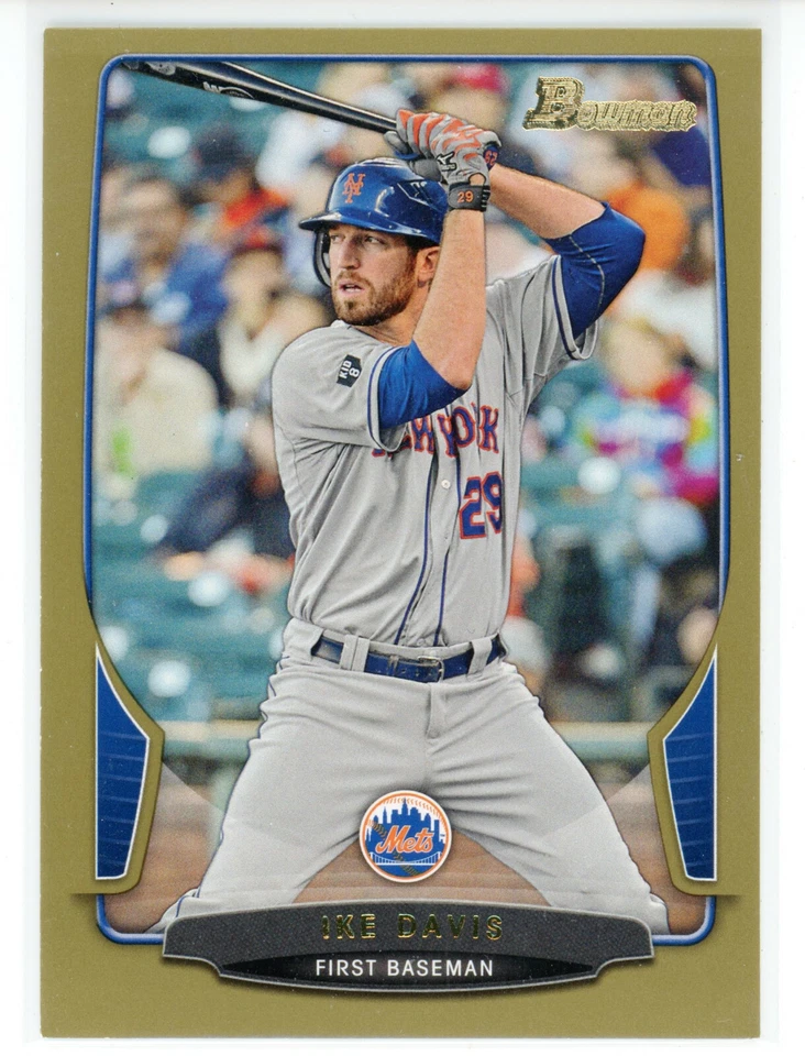 2013 Bowman Gold #72 Ike Davis (Mets) - Image 1 of 1