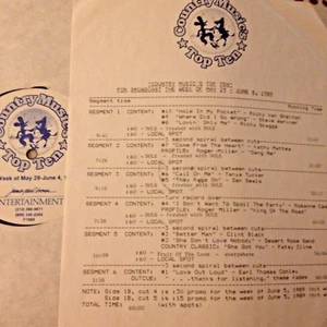 RADIO SHOW: TOP 10 5/29/89 PROFILE ROGER MILLER; PATSY CLINE, TANYA TUCKER - Picture 1 of 1
