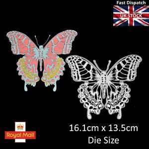 Very Large Decorative Butterfly Metal Cutting Die, Card Making, Scrapbooking G9