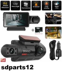 Double Caméra Voiture Tableau de Bord Full HD 1080P Enregistreur Vidéo Dashcam - Imagen 1 de 14