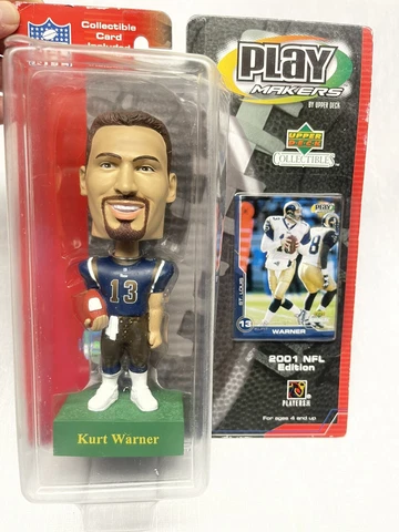 Kurt Warner Play Makers By Upper Deck Bobble Head With Card 2001 - New! Cover