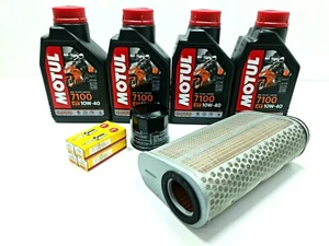 KIT TAGLIANDO OLIO MOTUL 7100 10W40 FILTRI ARIA CANDELE HONDA HORNET 600 2009 - Imagen 1 de 1