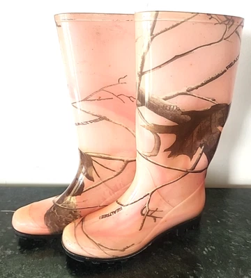 Botas de goma Realtree rosa camuflaje para mujer talla 8 lluvia barro camuflaje impermeables Foto 1 de 4