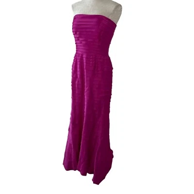 Vestido Tadashi en capas para mujer vintage talla 6 rosa sin tirantes diseñador retro nuevo Foto 1 de 4