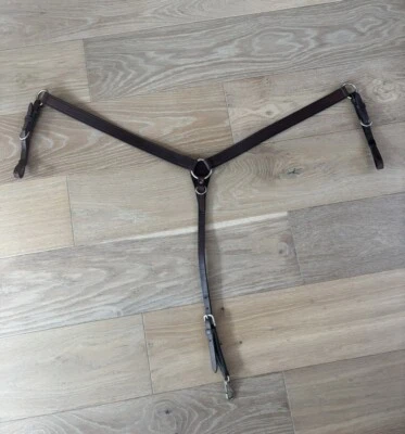 Кожаный ошейник Tory для лошади шириной 1 1/4 дюйма с латунной фурнитурой - Изображение 1 из 4