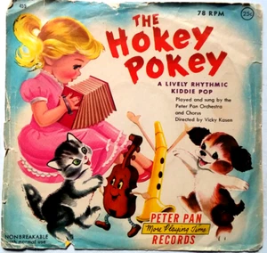 THE HOKEY POKEY - Kiddie Pop Puppy - 7" 78 rpm 1962 Peter Pan Records 455 - Imagen 1 de 6