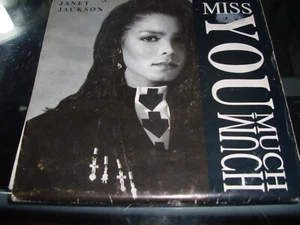 JANET JACKSON - MISS YOU MUCH  (A&M 7")  POSTER SLEEVE - Picture 1 of 4