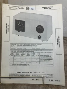 PF 1956 GENERAL ELECTRIC DESK AM CLOCK RADIO Model 895 Repair Data Manual READ - Picture 1 of 3