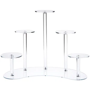 Plymor Clear Acrylic Multi-Pedestal Display Riser, 18.5" H x 25" W x 13" D - Picture 1 of 2