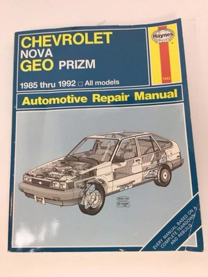 Haynes Repair Manual 1642 - Chevrolet Nova,Geo Prizm 1985-1992 - Image 1 of 3