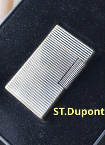 St.Dupont Dupont Gasfeuerzeug Rand silberfarben Zündung OK - Bild 1 von 10