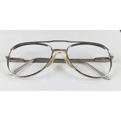 Vintage AO American Optical Aviator Eyeglasses Frames Silver Tone 140 287 - Image 1 of 4
