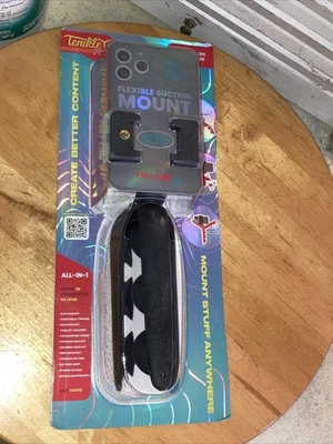 Tenikle Flexible Suction Mount Tripod Phone Holder TPRO-01-BLK Black Sealed - Image 1 of 4