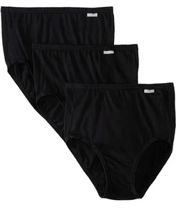 Jockey L108059 Elance Womens Black 3 Pack Briefs Size 5 - Picture 1 of 2