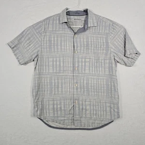 Tommy Bahama Shirt Mens Medium Gray Button Up Short Sleeve - Picture 1 of 6