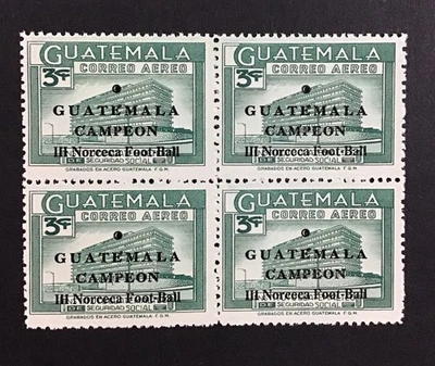 Guatemala  1967 XF MNH & LH Sc#C360 Blk of 4.       (W45) - Image 1 of 2